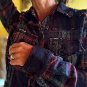 Casaco / camisa de manga comprida xadrez estilo grunge – Bobstore – tam P