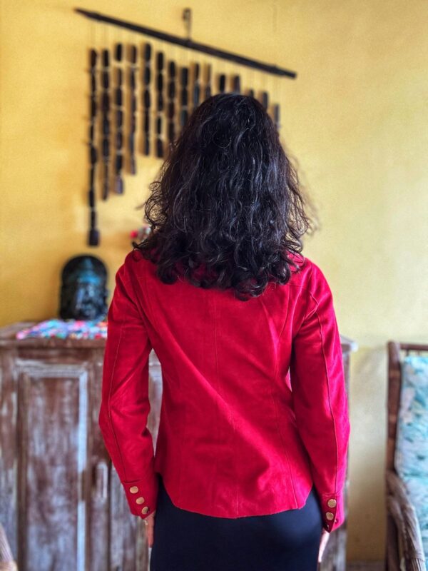 Casaco / Camisa manga comprida suede vermelha - Ellus - tam 36 - Image 3