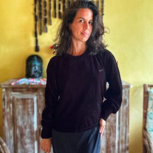 Pulôver de veludo preto – Ellus – tam 38