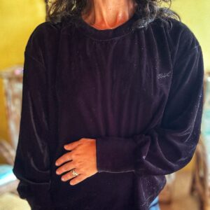 Pulôver de veludo preto – Ellus – tam 38