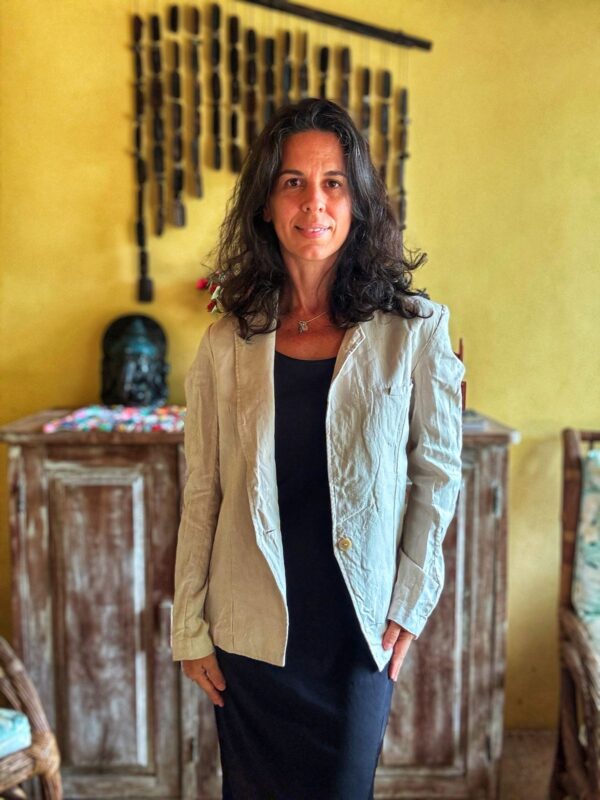 Blazer bege de linho - Ellus - tam 38