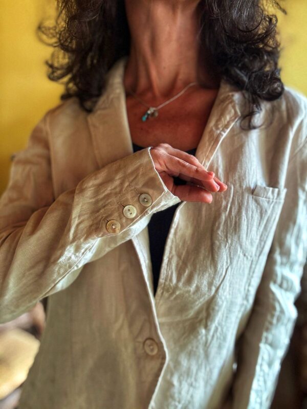 Blazer bege de linho - Ellus - tam 38 - Image 3