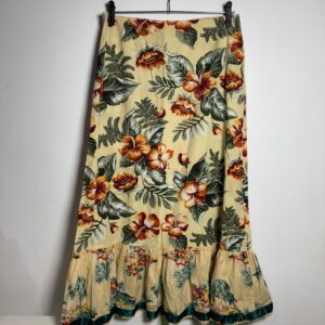 Saia amarela estampa de flores – Monica Anjos – tam 38