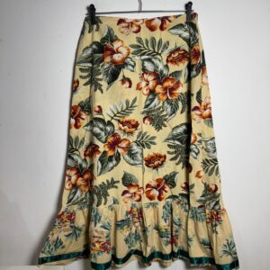 Saia amarela estampa de flores – Monica Anjos – tam 38