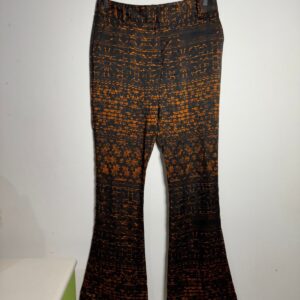 Calça flare estampa preta e laranja – Ellus – tam M