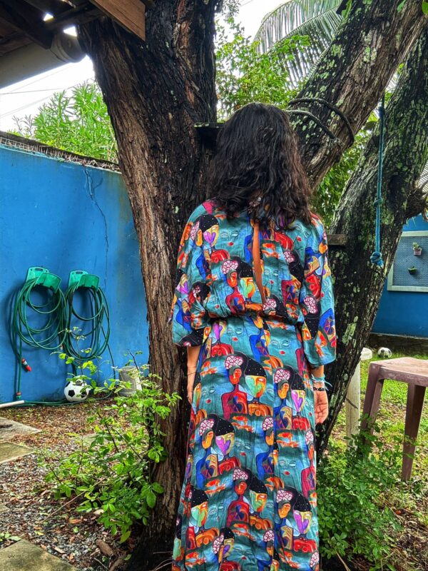 Vestido estampado com arte - tam 38 - Image 2