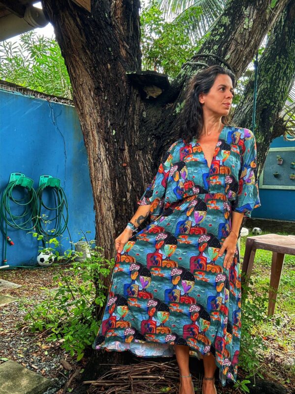 Vestido estampado com arte - tam 38 - Image 7