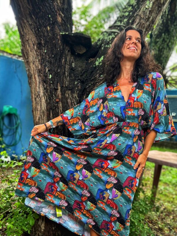 Vestido estampado com arte - tam 38 - Image 6
