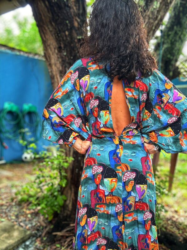 Vestido estampado com arte - tam 38 - Image 5