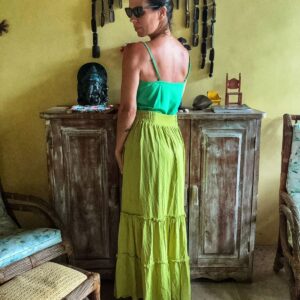 Saia longa verde lima – Munny – tam 40