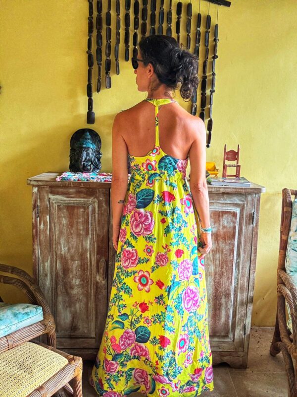 Vestido longo estampa amarela floral - Le Lis Blanc - tam 38 - Image 2