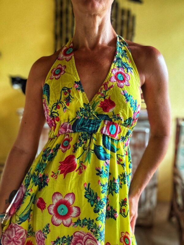 Vestido longo estampa amarela floral - Le Lis Blanc - tam 38 - Image 3