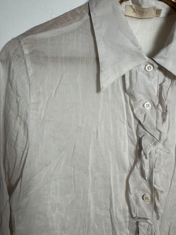 Camisa branca de algodão e seda - Rery - tam G - Image 2