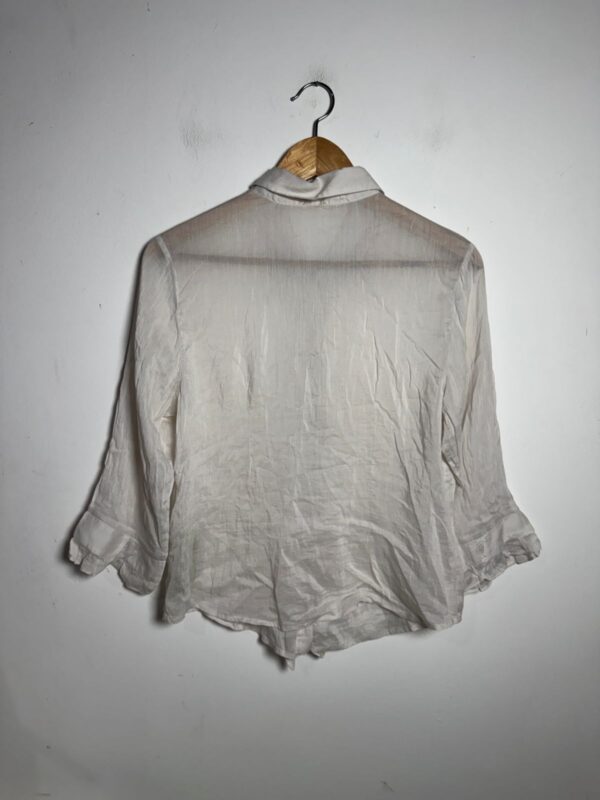 Camisa branca de algodão e seda - Rery - tam G - Image 3