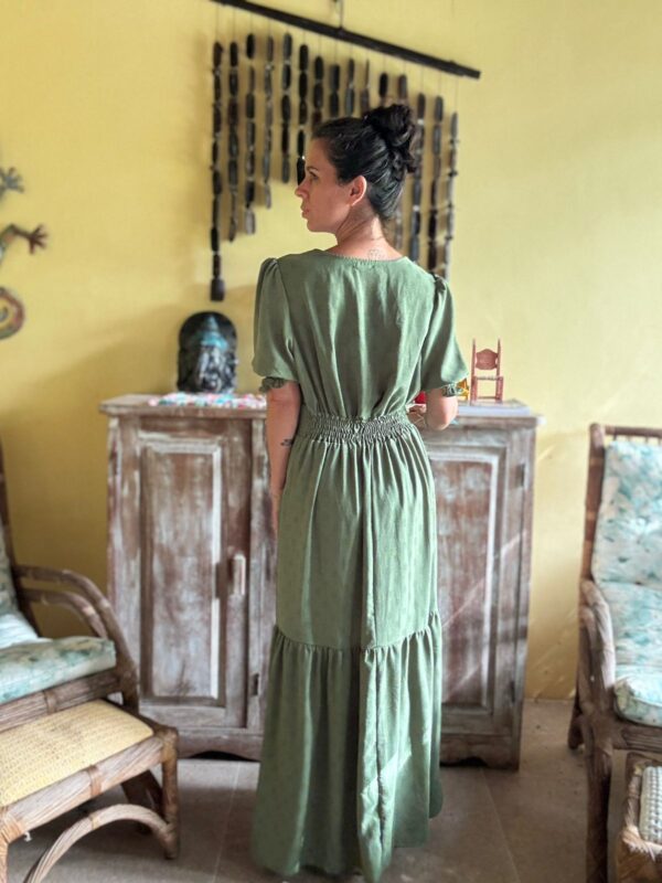 Vestido longo verde musgo - Liu Han - tam G - Image 2