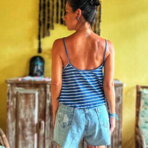 Short jeans com pedraria – Morena Mulata – tam 40
