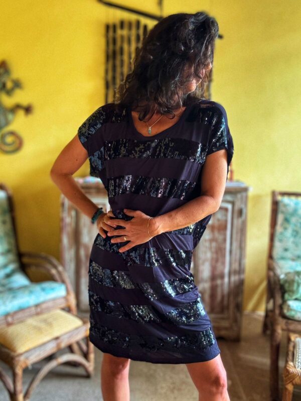 Vestido preto com paetês - Michael Kors - tam P *NOVO*
