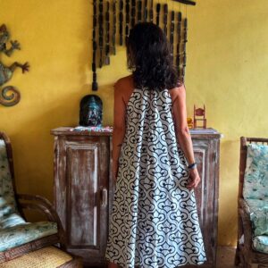 Vestido branco e preto – Luciana Galeão – tam 38