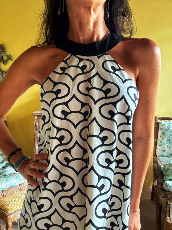 Vestido branco e preto - Luciana Galeão - tam 38 - Image 3