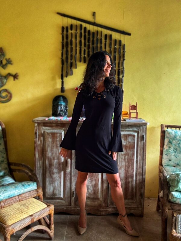 Vestido preto manga comprida - Michael Kors - tam P *NOVO* - Image 4