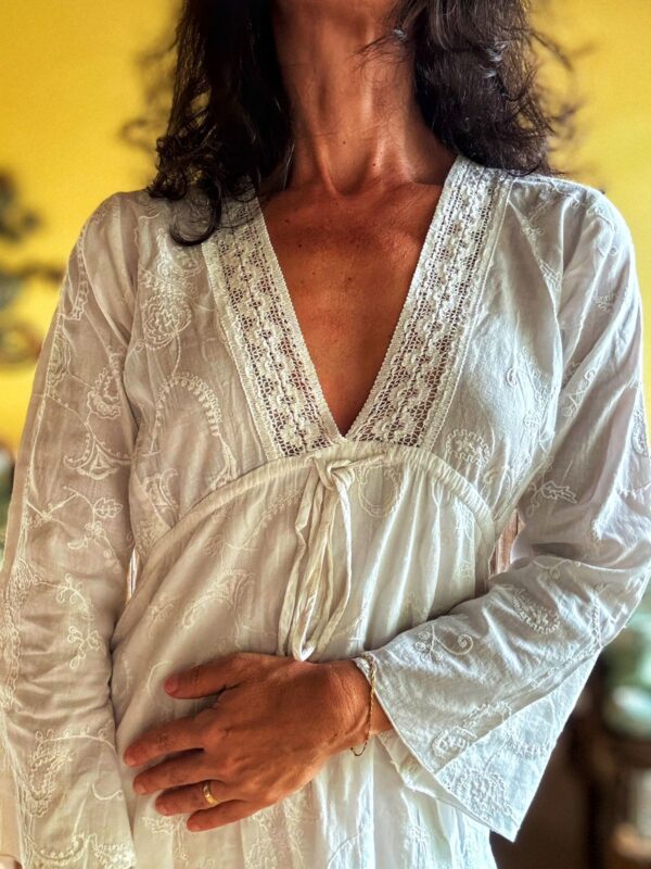 Vestido branco de algodão - Baubaú - tam 38 - Image 3