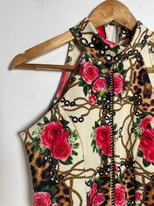 Blusa estampada animal print e rosas - tam 38 - Image 2