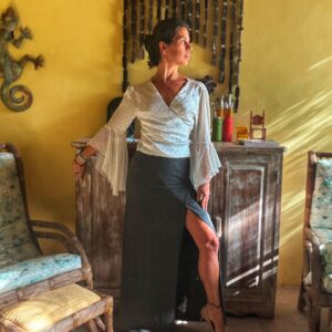 Saia longa cinza – Pull&Bear – tam P