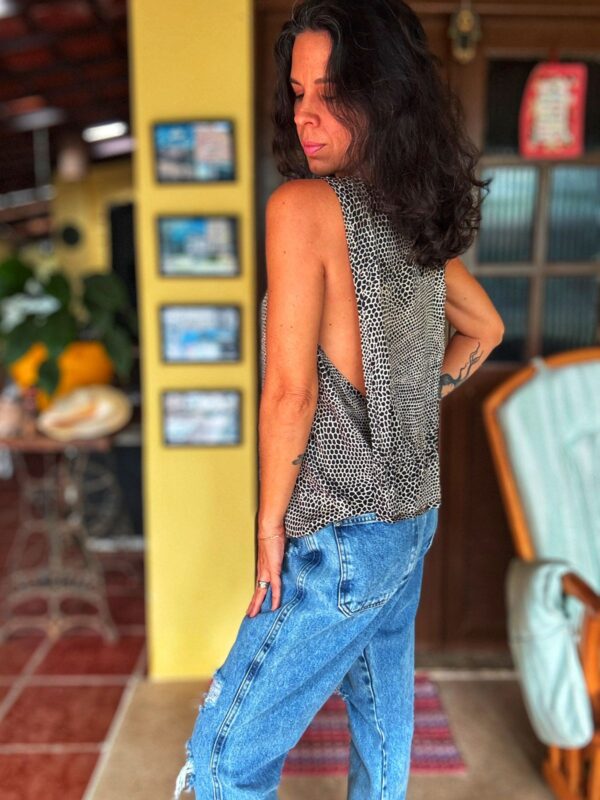 Blusa de seda animal print - Forum - tam 38 / 40 - Image 3