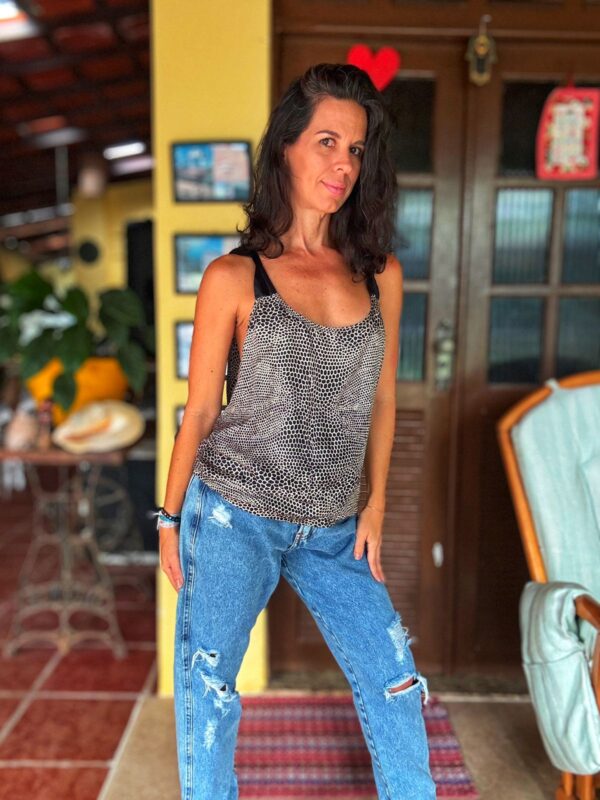 Blusa de seda animal print - Forum - tam 38 / 40 - Image 4