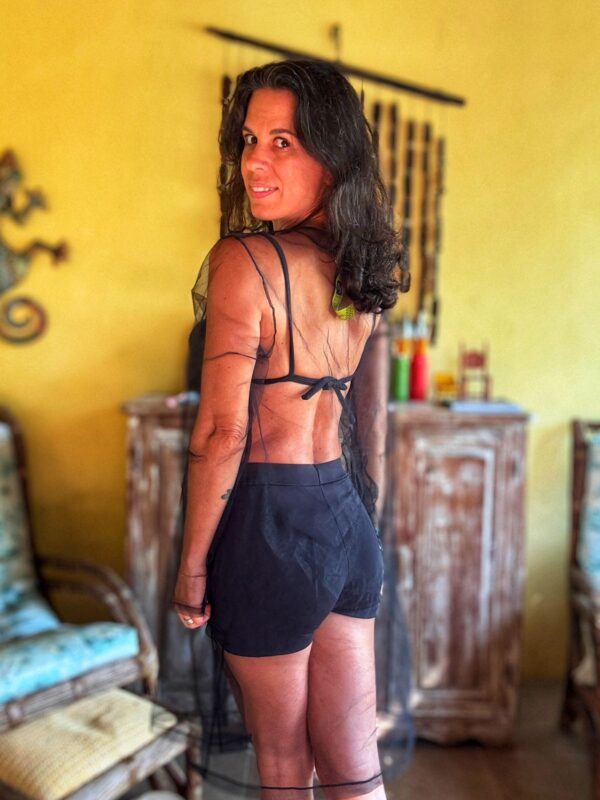 Bolero / casaco transparente preto - Osklen - Image 2