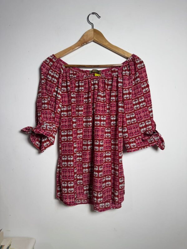 Camisa estampada vermelha - Cambodja - tam M