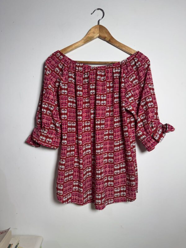 Camisa estampada vermelha - Cambodja - tam M - Image 2