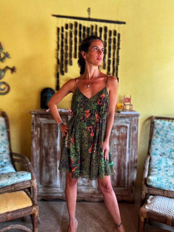 Vestido verde estampado - Farm - tam M - Image 3