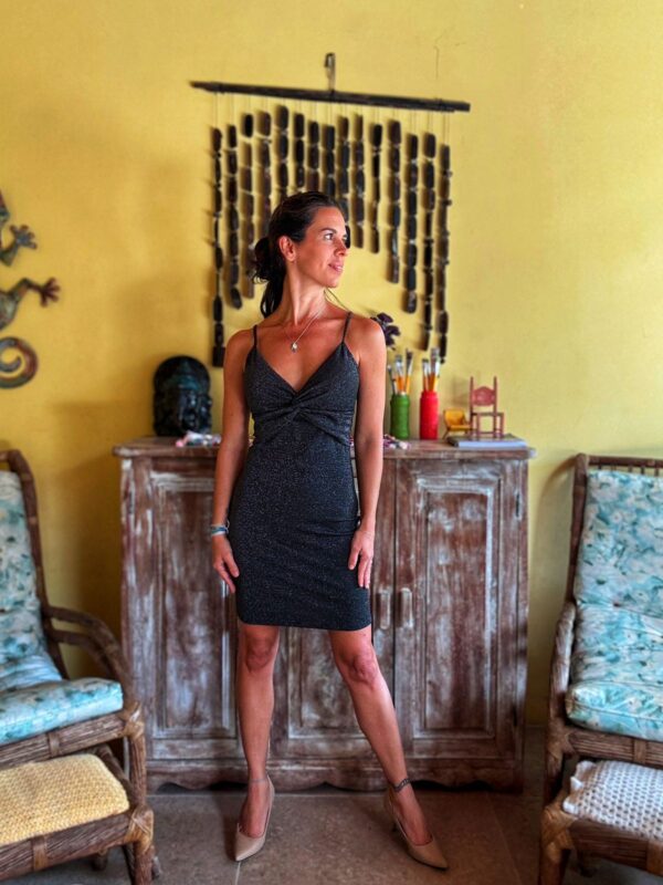 Vestido tubinho preto com brilho - tam 38 - Image 5