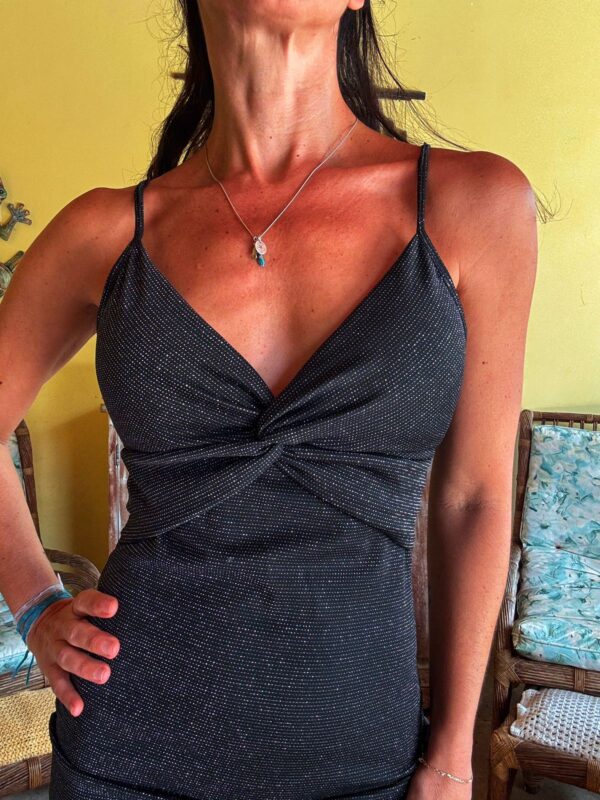 Vestido tubinho preto com brilho - tam 38 - Image 3