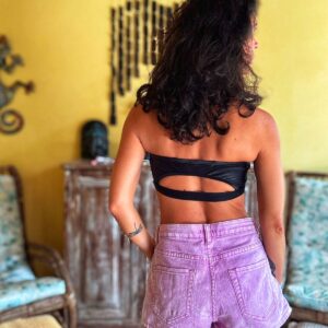 Short jeans rosa desbotado – Forever 21 – tam 38