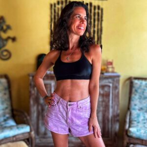 Short jeans rosa desbotado – Forever 21 – tam 38