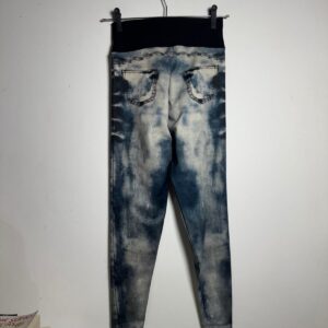 Calça legging estampada tipo jeans – tam M