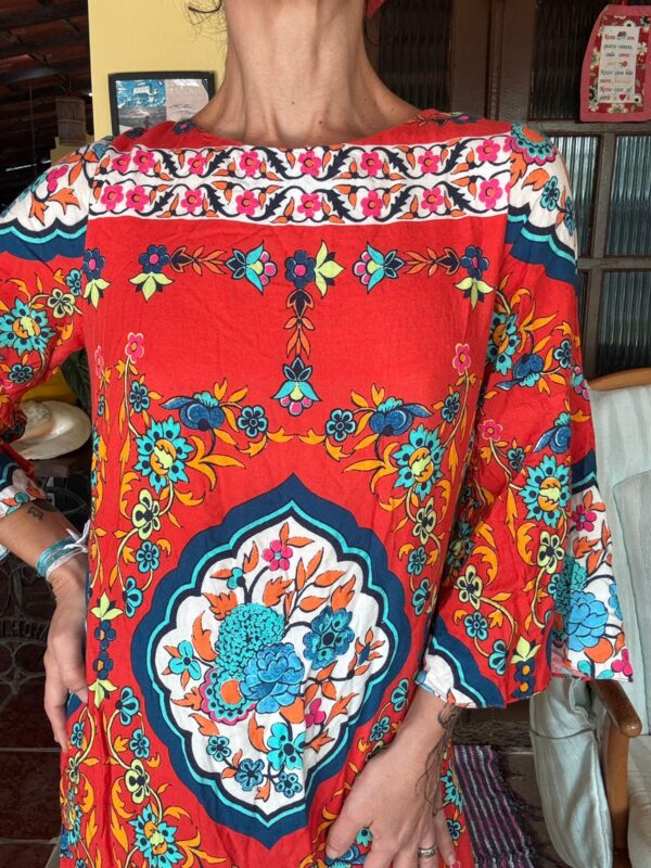 Vestido vermelho estampado - Aha Clothing - tam 38 - Image 3