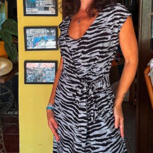 Vestido estampa zebra – tam M