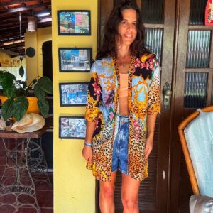 Kimono colorido estampado – Christina Oliveira – tam P