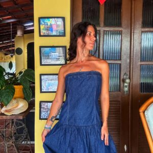 Vestido jeans tomara que caia – Sasa – tam G