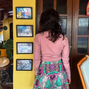 Saia estampada verde – Julian – tam 36