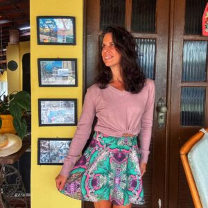 Saia estampada verde – Julian – tam 36