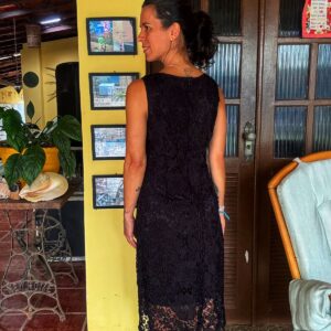 Vestido preto + Sobreposição de renda – La Maria – tam M