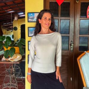 Camisa manga comprida malha fria – Zara – tam M