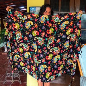 Canga preta estampada