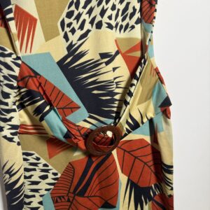 Vestido estampado com cinto – tam M