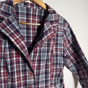 Camisa manga comprida quadriculada – tam M