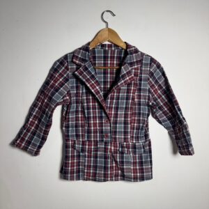 Camisa manga comprida quadriculada – tam M